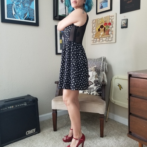 BCBGeneration Fit & Flare Black Dress w/ POCKETS - Picture 3 of 8